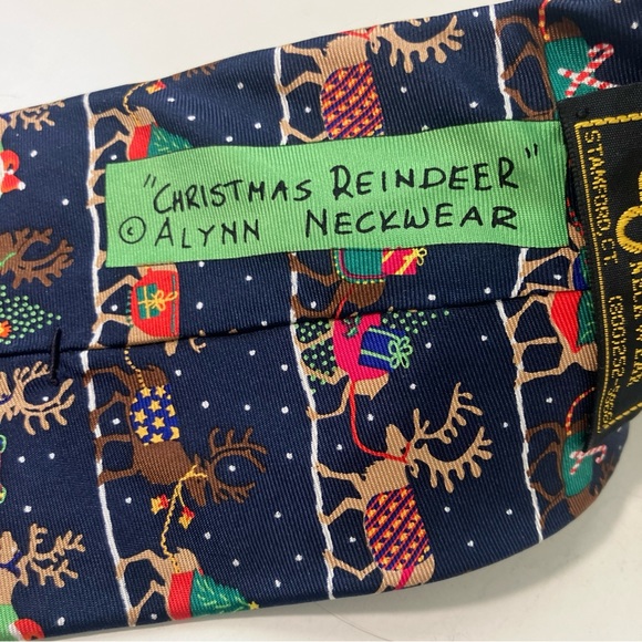 Alynn Neckwear "Christmas Reindeer" Creative American Designs Multicolor - Picture 2 of 5